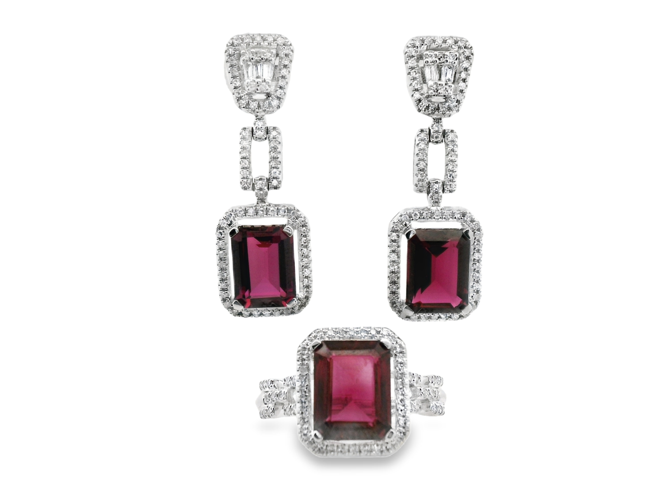 Nano-Emerald Cut Gemstone Diamond Set Collection
